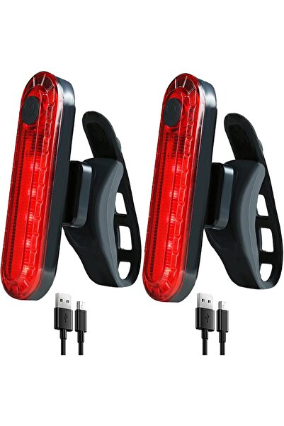 Morvena Picks Pachet de 2 stopuri LED reîncărcabile pentru bicicletă, lumini ...
