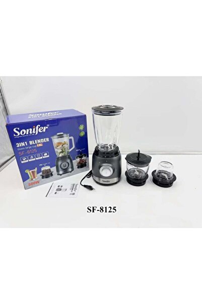 Sonifer Multifunction 3-in-1 Kitchen Blender 500W Featuring 1.5L Glass Jar, C...