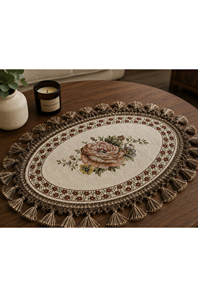 MYHOMEGOBLEN Şönilli Coffee Table Cover 45X55