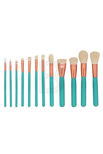 MIMO Set de pensule de machiaj turcoaz – Set de 12 pensule