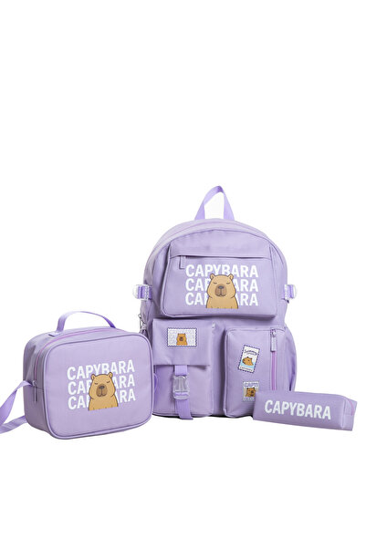 capybara Licensed School Bag Set – School Backpack, Waterproof, with Pockets,...