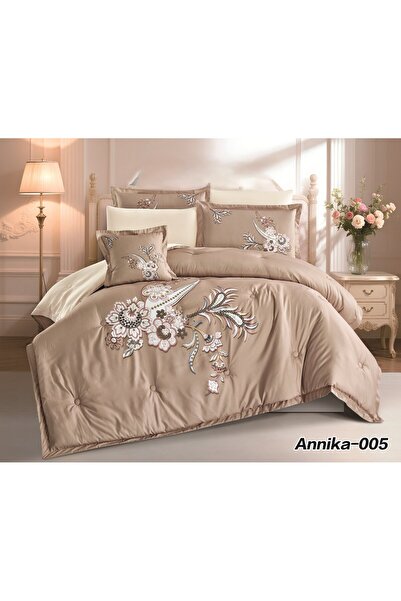 smart home Double and Single Bedspread with Double-Sided Floral Embroidery 17...