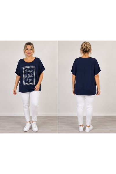 ENGIN Women's Viscose Combed Cotton Stone Detailed Blouse T-Shirt