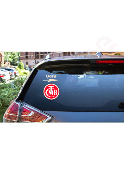 eslem bijuteri Circular Tbm Monogram Design Internal Adhesive Car Window Stic...