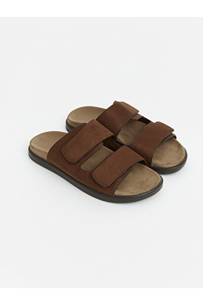 LC Waikiki Nevavm Suede Look Men's Slippers with a Difference