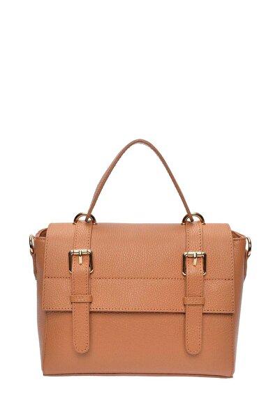 SimpleFind Anna Luchini Geanta piele -KIARA-Coniac,Geanta de mana piele natur...