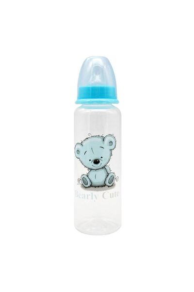 BAMI NETWORK Biberon Silicon Bleu Ursulet 250ml pentru Nou-Nascuti