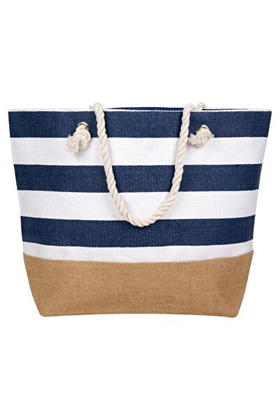 BAMI NETWORK Geanta de plaja dungi bleu hartie bumbac 56x15x43cm