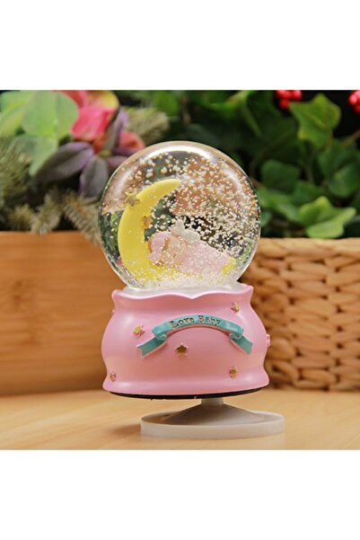 HEDİYEBİZİZ Baby Dream Cam Kurmalı Müzikli Kar Küresi