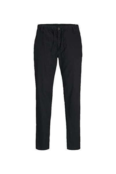 Jack & Jones Παντελόνι λινό ανδρικό "Kane hybrid" μαύρο