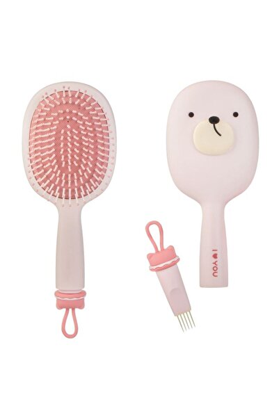 BAMI NETWORK Perie de par ovala roz model animal pentru copii 25cm