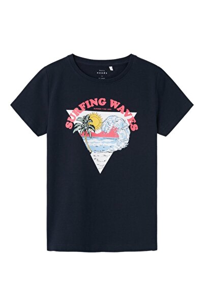 Name it Μπλούζα κοντομάνικη κορίτσι "Surfing waves" μπλε