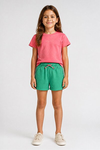 Miss Kids Girl 2 Pcs Graphic Print T-Shirt And Shorts Set, Multicolor