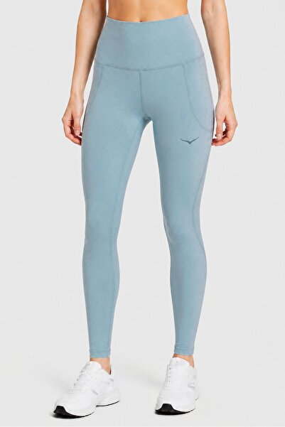 hoka Women Sportswear Fit Brand Logo Training Leggings, Slate Blue
