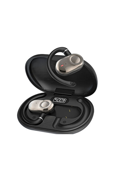 STARSTAR 5.4-inch rotating ear-hook headphones, black, sporty style, with tra...