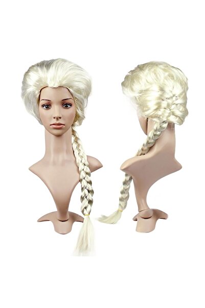 STARSTAR Off-white long hair wig, women's synthetic fiber wig, Christmas and ...
