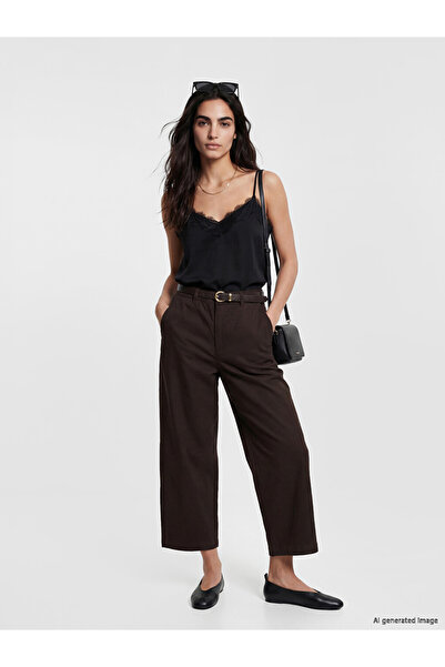 LC Waikiki Belted Wide Leg Women's Trousers