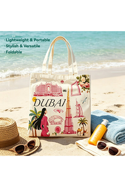 ARIANA Premium Canvas Tote Bag, Large Reusable Shopping Tote Handbag with Dub...