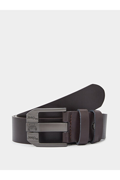Styli Men Brown Jeep Metal Buckle Belt
