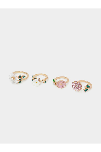 Styli Set of 4 - Floral Blossom Rings