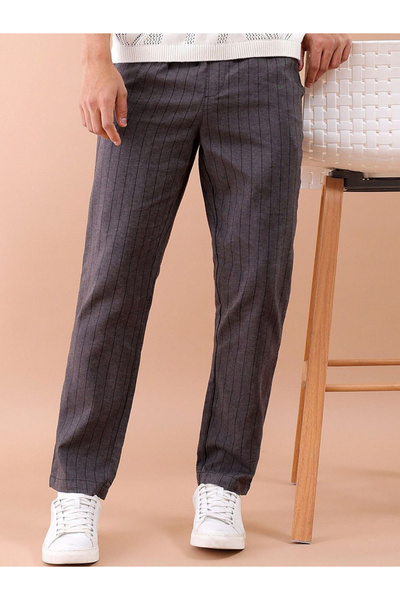 The Indian Garage Co By Styli Men Regular Fit Mid Rise Trousers