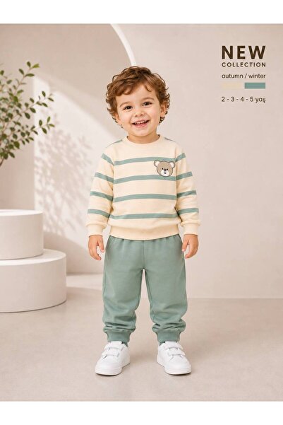 Milanlı Kids Boy's Top and Bottom 100% Cotton Seasonal Set