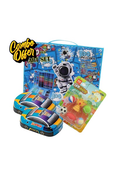 BUYNUK MEGA COMBO | 160PC ART SET 2PC SHARPNER 1SET ERASER|160 Piece Space As...