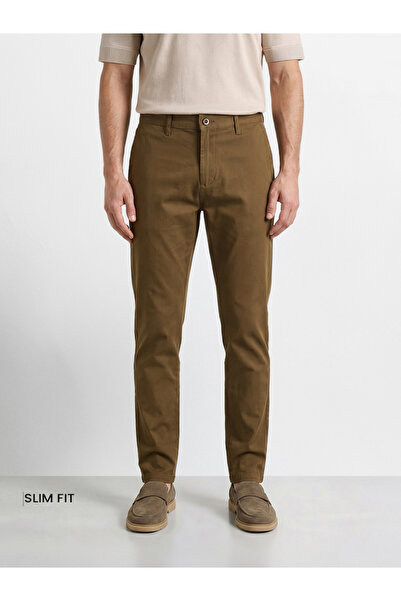 The Indian Garage Co By Styli Men Slim Fit Mid Rise Chinos