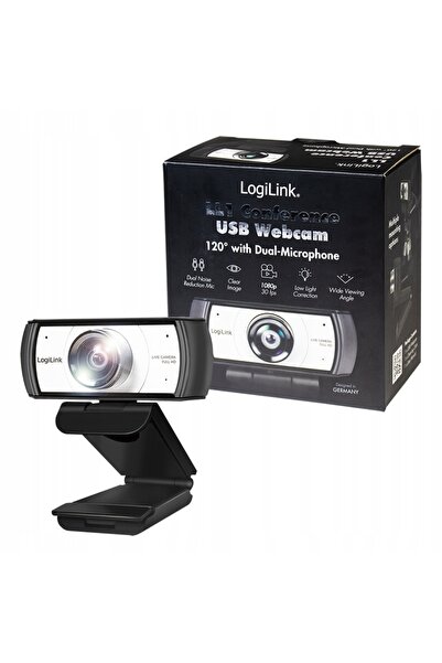 LogiLink Cameră web Full HD 120 °   Microfon de conferință USB