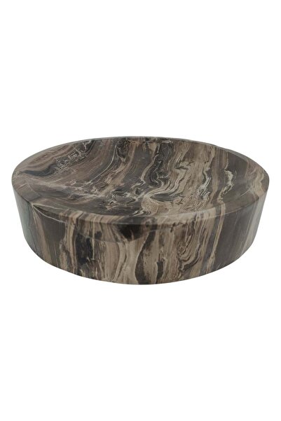 Sagebrook Home 12" Portage Cappuccino Marble Bowl