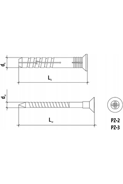 Wkret-Met 100x Șuruburi de expansiune cu montaj rapid 8x140 pentru beton și c...