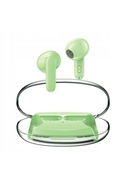 NO BRAND Căști AWEI Bluetooth 5.3 T85 ENC TWS + stație de încărcare, verde