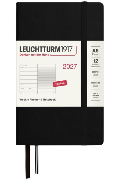 NO BRAND Agendă săptămânală cu caiet A6, planificator 2027 Leuchtturm1917