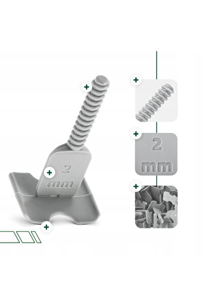 Stalco 300x Cleme Sistem de nivelare plăci 2 mm Mănuși de lucru pentru nivela...