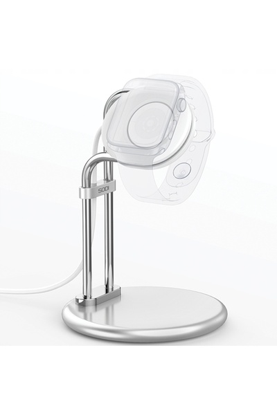 NO BRAND Suport de încărcare SODI pentru Apple Watch SAW-300 argintiu