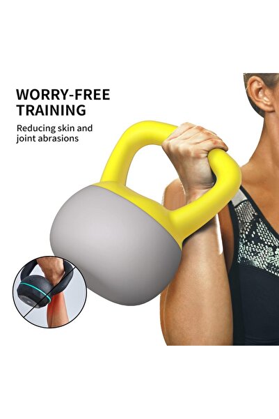 NO BRAND Kettlebell PROIRON 2 KG Mâner anti-alunecare, bază moale cu elemente...