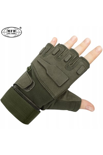NO BRAND Mănuși tactice fără degete Pro MFH L olive