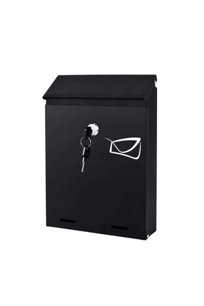 NO BRAND Cutie poștală de perete din metal negru 26x18,5x5,5 CM