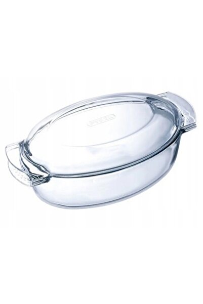 NO BRAND Vas de copt cu capac, rezistent la căldură, 5.8L, pentru pui la cuptor