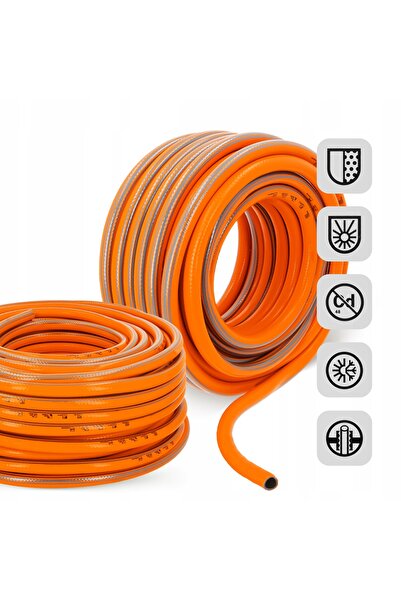 TRCR FURTUN DE GRĂDINĂ 1/2, 50 M, 8 BAR APĂ, ARMAT, RULABIL, CU 3 STRATURI, P...