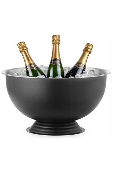 HENDI Găleată pentru șampanie din oțel, 13 l, medie 393x214 mm - negru
