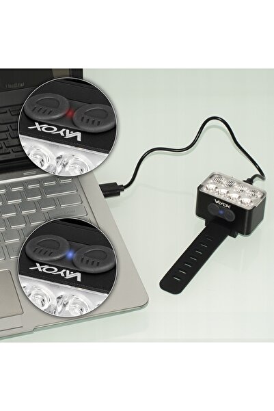 NO BRAND Set lumini bicicletă USB, lampă față-spate, lumină LED bicicletă, al...