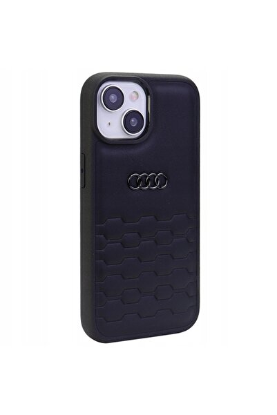Audi Husă GT din piele sintetică pentru iPhone 15 Plus 6.7 " Capac spate
