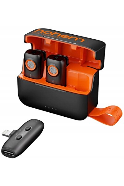 NO BRAND Microfon fără fir cu husă de încărcare 2TX 1RX Hohem Mic-01 pentru i...
