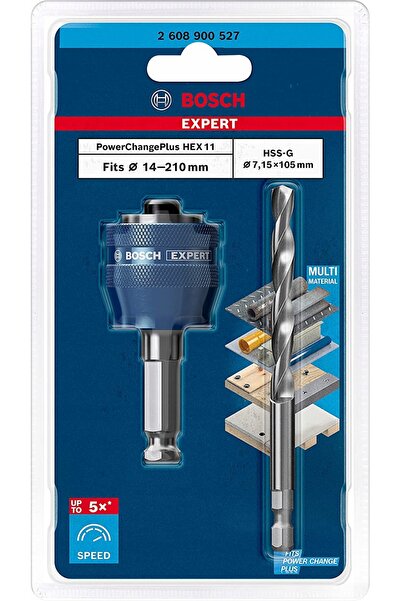 Bosch Expert Mandrină Adaptor Hexagonal 11 HSS-G 7,15z105mm 14-210mm