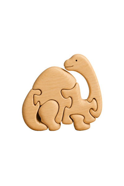 Gabcom Puzzle din Lemn – Dinozaur | Puzzle Montessori Educativ | 6 Piese | 17...