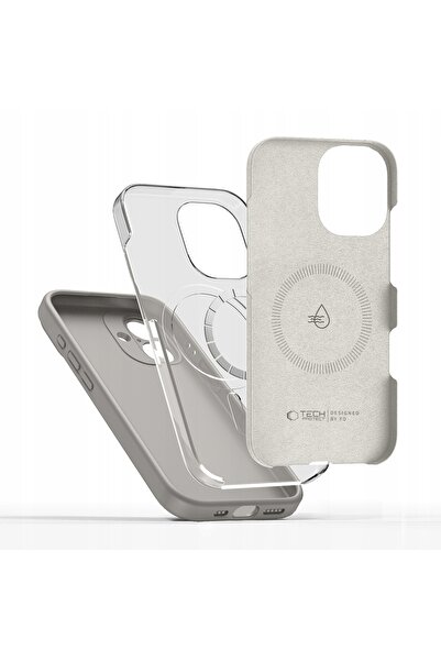 NO BRAND TECH-PROTECT SILICON MAGSAFE IPHONE 17 GRI PIATRĂ