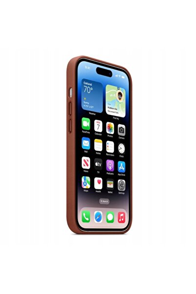 Apple Husă din piele iPhone 14 Pro Max MPPQ3ZM/A Maro Umbre