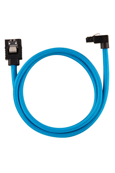 Corsair Cablu SATA Premium 60cm înmănușat 2 bucăți (înclinat) Albastru