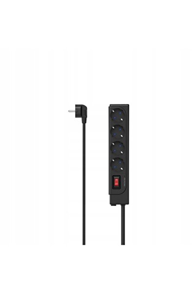 Hama Protector la supratensiune Schuko 4 prize 1,5m 2500W 36.000A negru